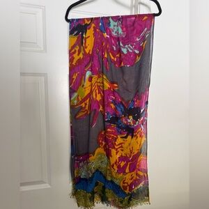 Scarf colorful abundance 44” x 78”